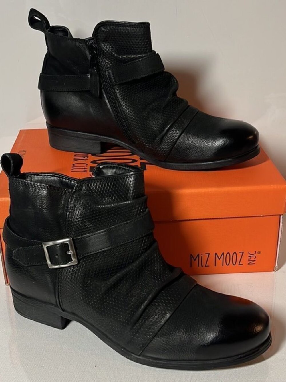 Miz Mooz Suzy Wide Width Leather Ankle Boots